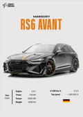 POSTER AUDI RS6 MANSORY