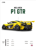 POSTER MCLAREN P1 GTR