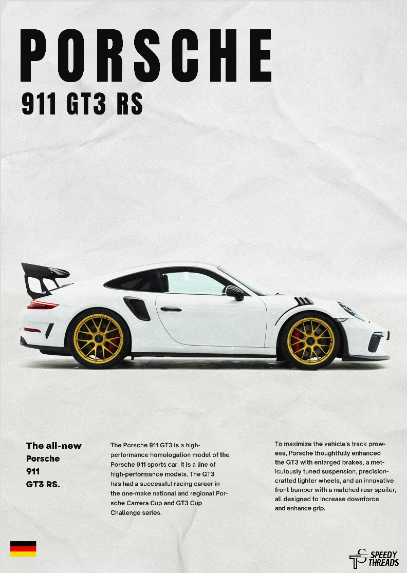 POSTER PORSCHE 911 GT3 RS