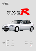 POSTER HONDA CIVIC TYPE R 1997