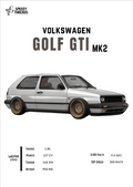 POSTER VOLKSWAGEN GOLF GTI MK2