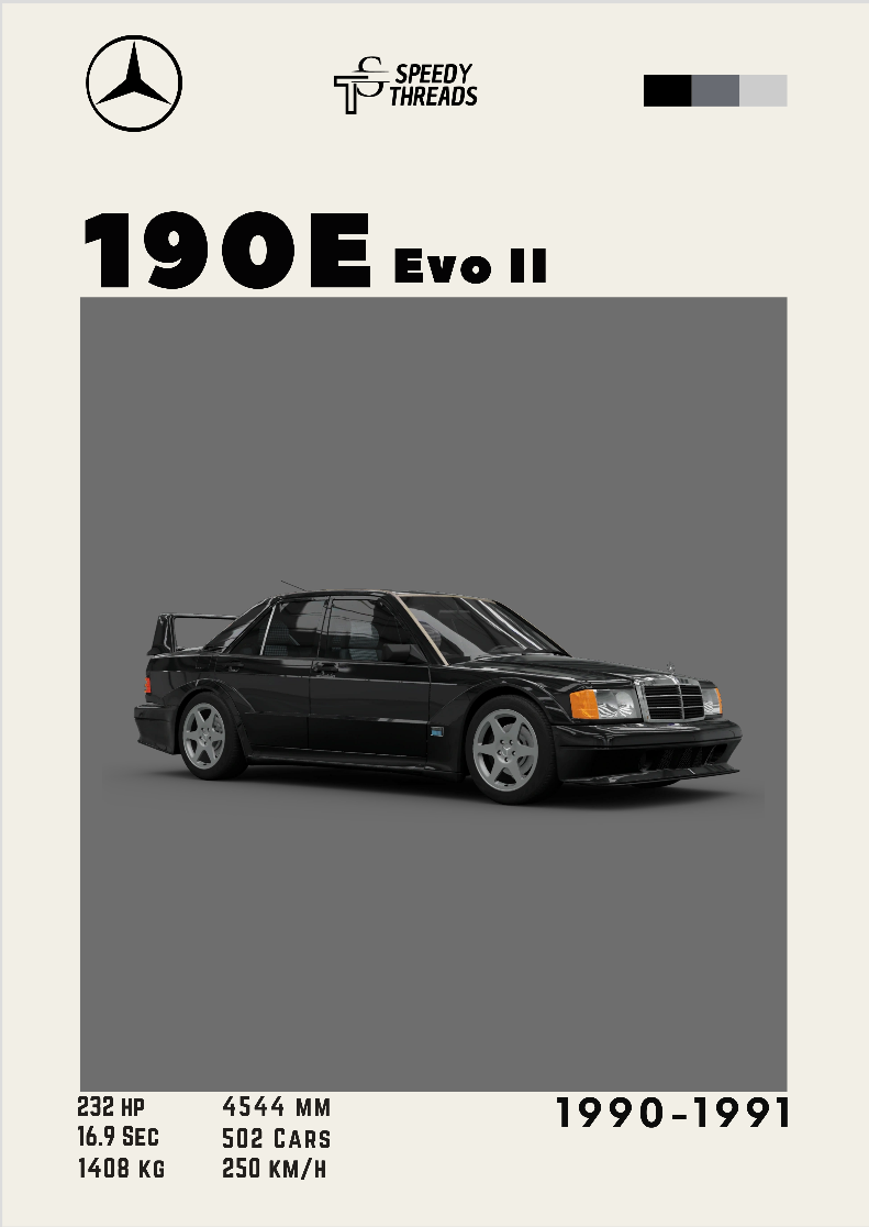 POSTER MERCEDES 190E EVO II