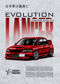 POSTER MITSUBISHI LANCER EVOLUTION VIII