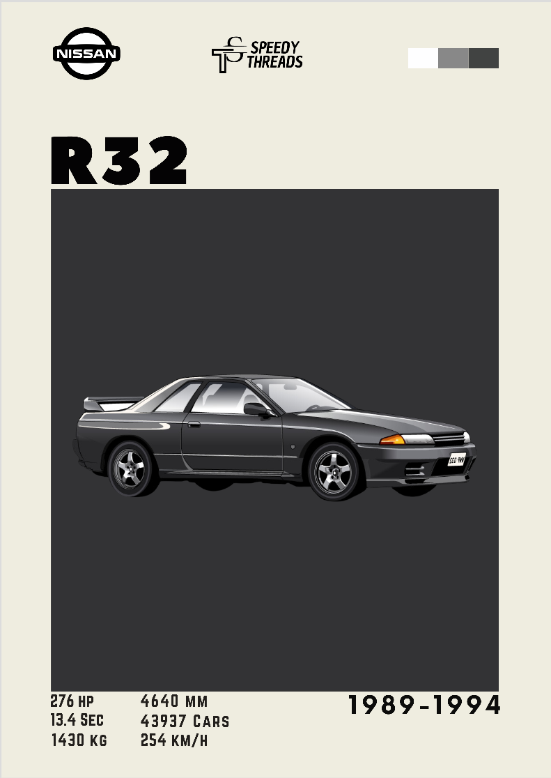 POSTER NISSAN GT-R R32