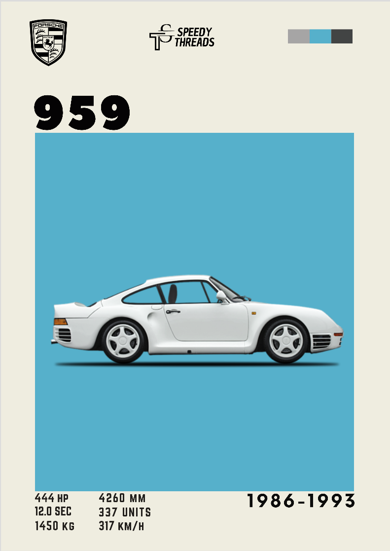 POSTER PORSCHE 959