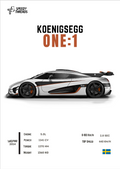 POSTER KOENIGSEGG ONE 1