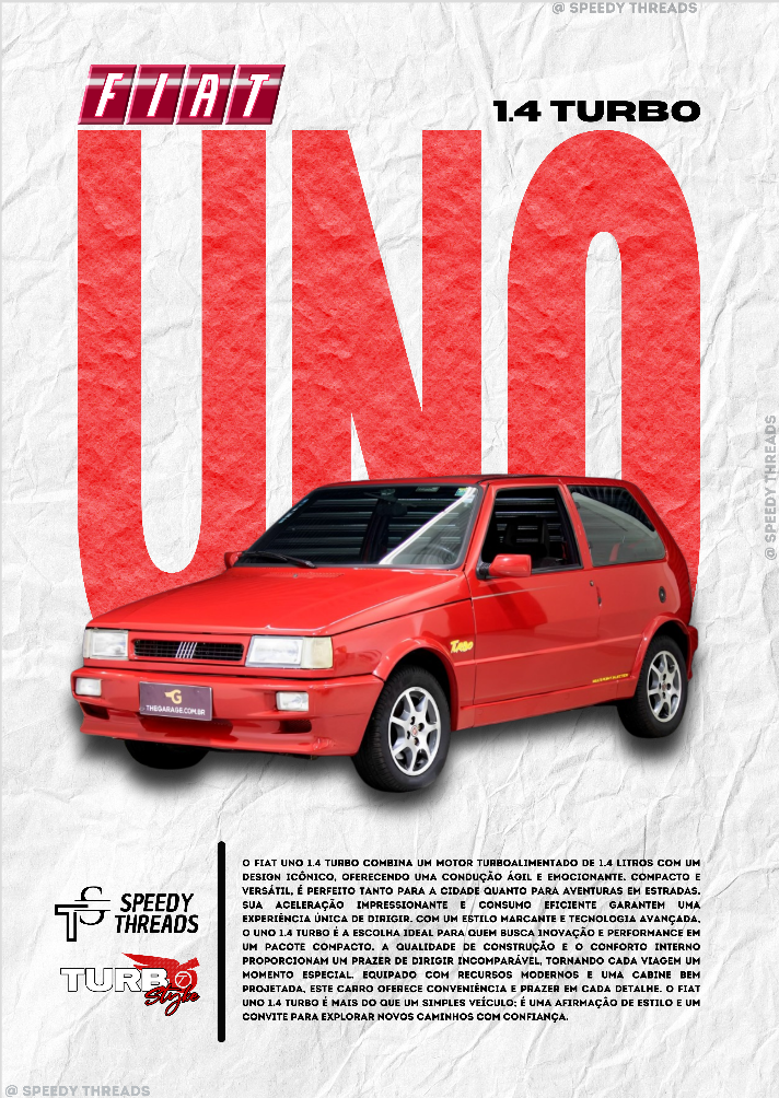 POSTER FIAT UNO TURBO