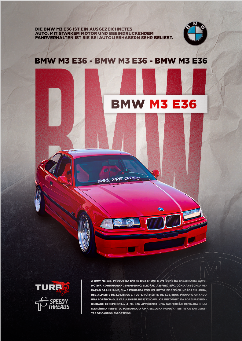 POSTER BMW M3 E36