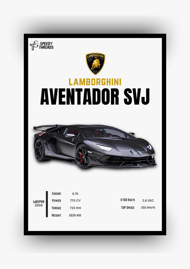 POSTER LAMBORGHINI AVENTADOR SVJ